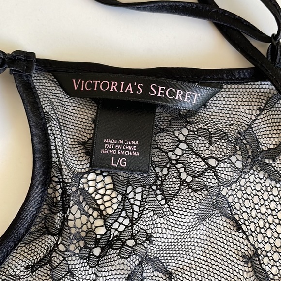 L Victoria’s Secret Black Camisole with Lace - Picture 5 of 11